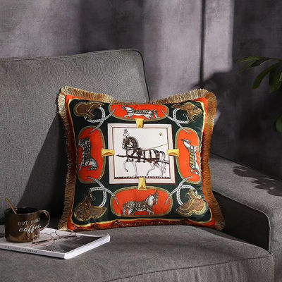 500g Car Decorative Pillows  45*45cm Hand Painted Cushion Cover Sofa Geometric