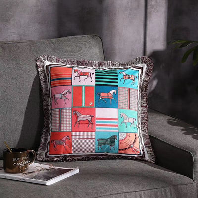500g Car Decorative Pillows  45*45cm Hand Painted Cushion Cover Sofa Geometric