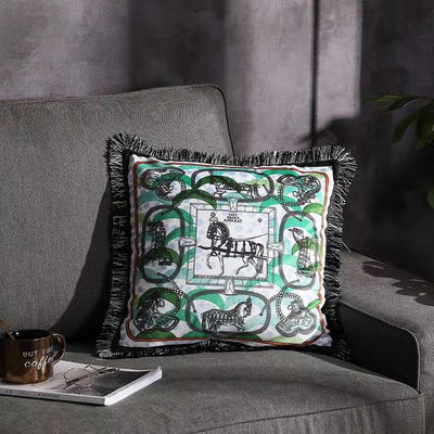 500g Car Decorative Pillows  45*45cm Hand Painted Cushion Cover Sofa Geometric