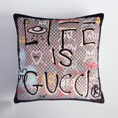 Geometric Patterns Printed Cushion Cover 45*45 Cm Square