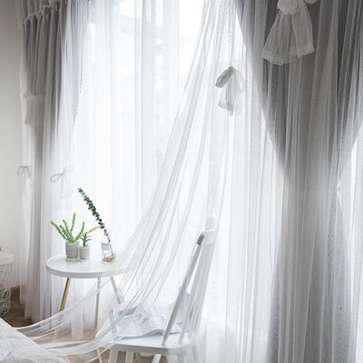 Blackout Plain Linen Fabric Living Room Curtain Material 200cm*240cm