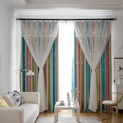 Digital Printed Polyester Curtain Fabric Blackout Living Room