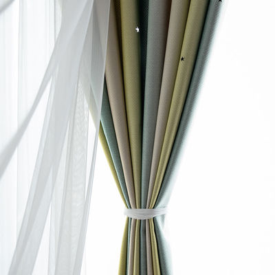 Home Decor Polyester Curtain Fabric Printed Linen Blackout Window
