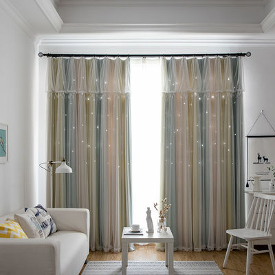Hotel 100% Polyester Curtain Fabric Plain Luxury Home Textile