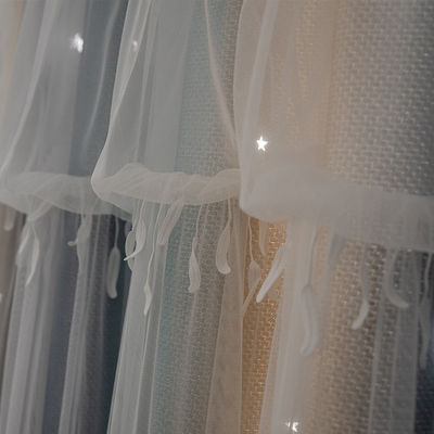 Window White Tulle Upholstery Curtain Fabric Silk Soft Warmful Yarns