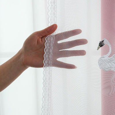 Voile Window Curtain Sheer Fabric 2.80M 100% Polyester Soft Chiffon White