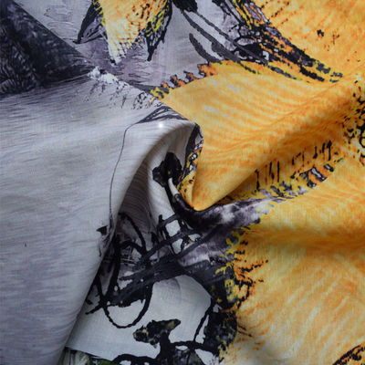 Textile Digital Printed Viscose Rayon Crepe Blend Fabric