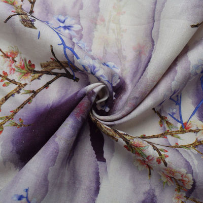 Challis 30s*41s Textile Spun Viscose Blend Rayon Fabric Cloth Digital Printing