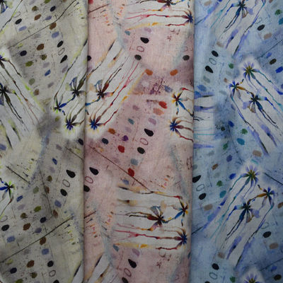Comfortable Touch Floral Print Silk 100 Viscose Rayon Jacquard Fabric