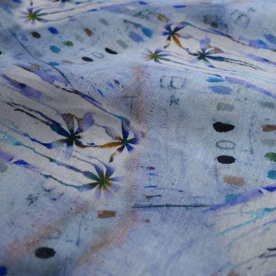 Comfortable Touch Floral Print Silk 100 Viscose Rayon Jacquard Fabric