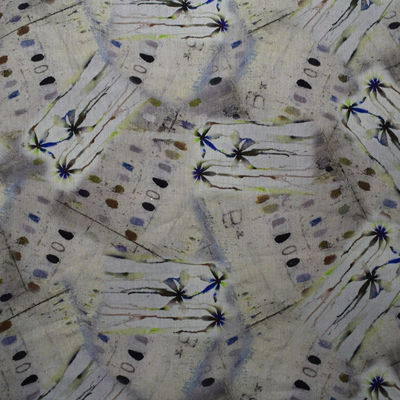 Comfortable Touch Floral Print Silk 100 Viscose Rayon Jacquard Fabric