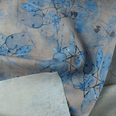 Twill Viscose Tie Dye Rayon Challis Fabric meaning Floral Digital Printed