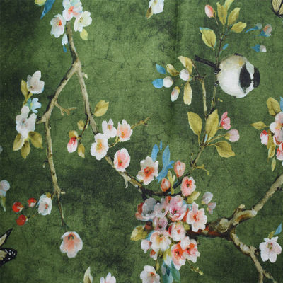 Modern Polyester Cotton Fabrics Ramie Cotton Silk Printed Fabric
