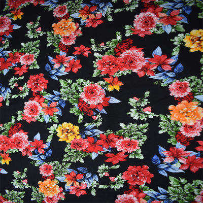 Rotary Print Rayon Viscose Fabric Flower Woven Textile Garment