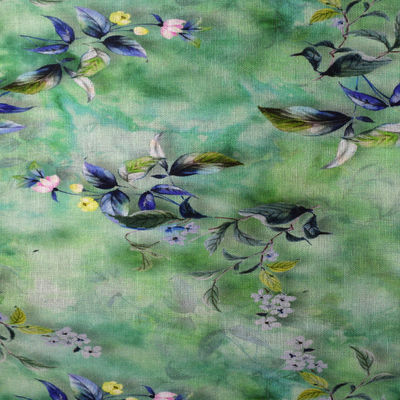 Ramie Hemp Polyester Lycra Sublimation Printing Fabric For Garment
