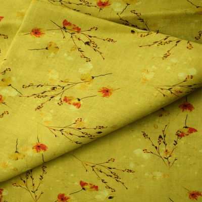 54*58 Dress Cotton Printed Non Woven Ramie Linen Fabric