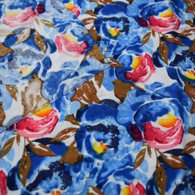 Modern Flower Pattern Printed bamboo rayon fabric