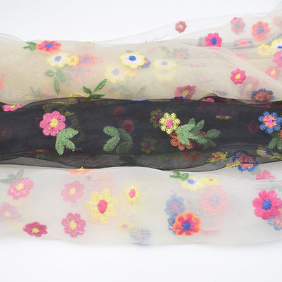 160CM Embroidery Good Nylon Soft Mesh Dress Fabric Tulle Lace