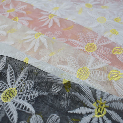 Soft Material Swiss Embroidery Cotton Voile Lace Fabric For Clothing