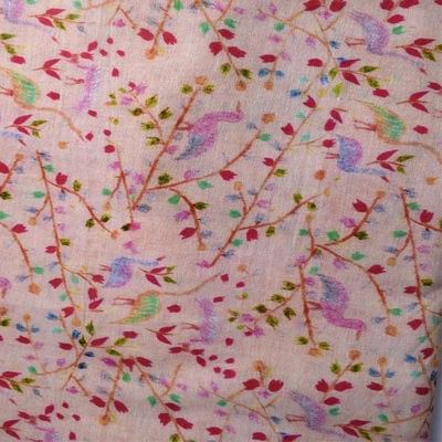 Flower Digital  Cotton Printed Spandex Stretch Chiffon Fabric 54*58