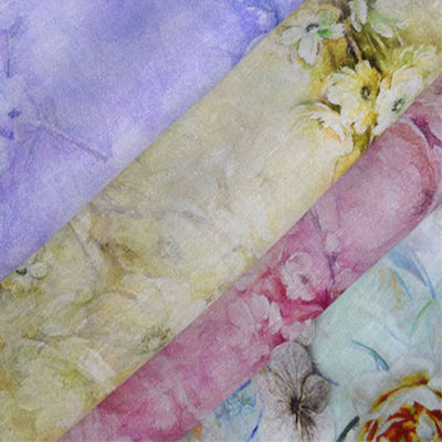 100 Embroidered Tulle Printed Tencel Fabric Comfortable Garment Twill Woven