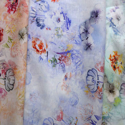 100 Embroidered Tulle Printed Tencel Fabric Comfortable Garment Twill Woven