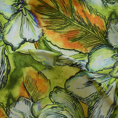 Woven Tencel Soft Tulle Fabric 70% Viscose Blend Print Solid Dyed Twill