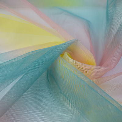 Textile Hand Sewn Pleated Embossed Lace Layered Tulle Fabric