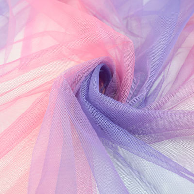 French Lace Soft Tulle Fabric rainbow glitter Blue 51 Inch 52 inch
