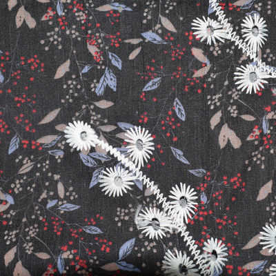 Medium Weight 80 cotton 20 polyester Fabric Apparel Embroidered Lace