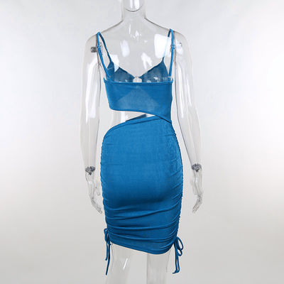 Halter Dress  Rope Draw String Sexy Circle Hollow Skirt