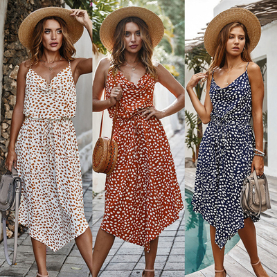 Adults Bohemian Ladies Maxi Dress Camisole Casual Skirt