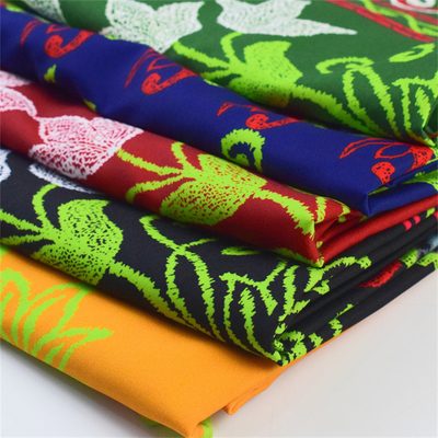 Hot Sale Various Colors 100%Polyester Digital Fashion Cloth Print Floral Fabric 148Cm For Dress