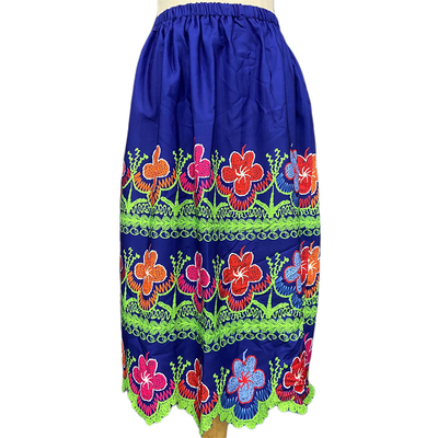 High Quality Beach Skirt Women Embroidered Comfortable And Breathable Custom Printed Floral Dress