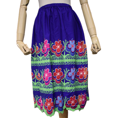 High Quality Beach Skirt Women Embroidered Comfortable And Breathable Custom Printed Floral Dress