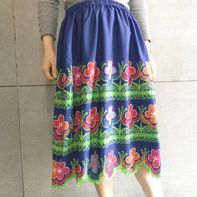 Women Custom Skirt Hawaiian Style Fashion Embroidered Printed Dress