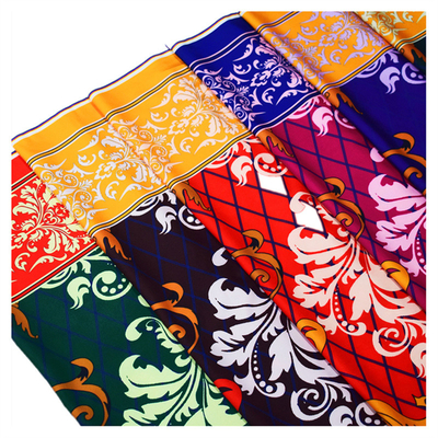 Royal Blue 100% Polyester Digital Print Fabric For Skirt