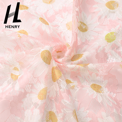 Customized Soft Tulle Fabric Flower Digital Printing Mesh Fabric