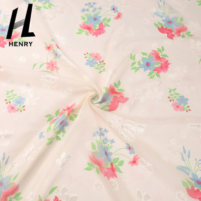 Soft Tulle Print Pattern 100% Polyester Mesh Fabric For Women'S Dress