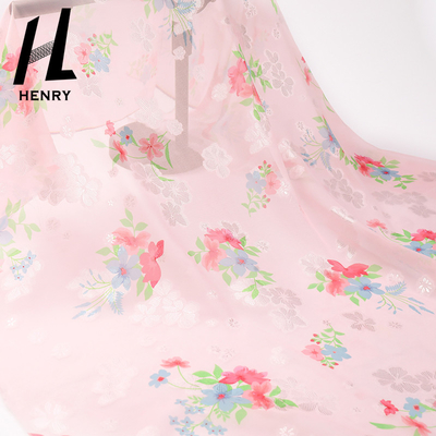 Custom Soft Tulle Fabric 100% Polyester Textile Material Print Chiffon For Garment