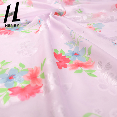 Custom Soft Tulle Fabric 100% Polyester Textile Material Print Chiffon For Garment