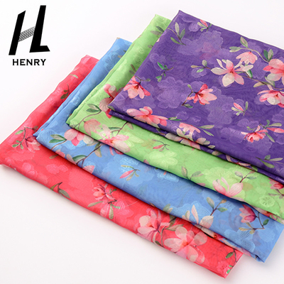 Breathable Soft Tulle Fabric Pure Polyester Dress Printing Process Chiffon Fabric