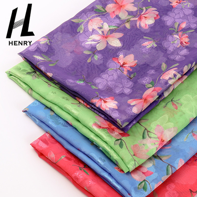Breathable Soft Tulle Fabric Pure Polyester Dress Printing Process Chiffon Fabric
