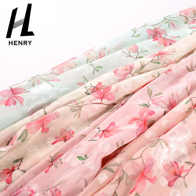 Apparel Woven Polyester Digital Printing Fabric Customized Color