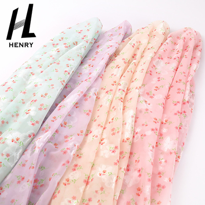 Small Flower Printing Textile Polyester Chiffon Fabric For Sewing Clothing
