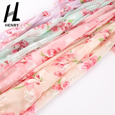 Fancy Polyester Tulle Mesh Fabric For Lady Dress Soft Hand Feel