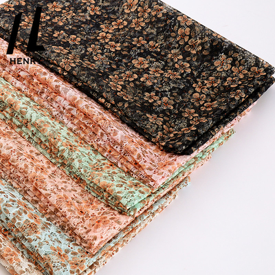 Cheap  Factory Price Light Weight Tulle Fabric 3D Flower Lace Embroidered Cloth Printed Fabric For Dress