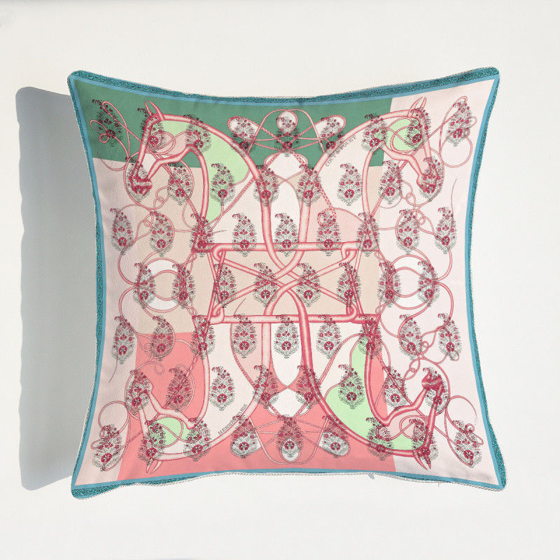 Home Decor Printed Cushion Cover Fashion Luxury Square Jacquard Throw Pillow