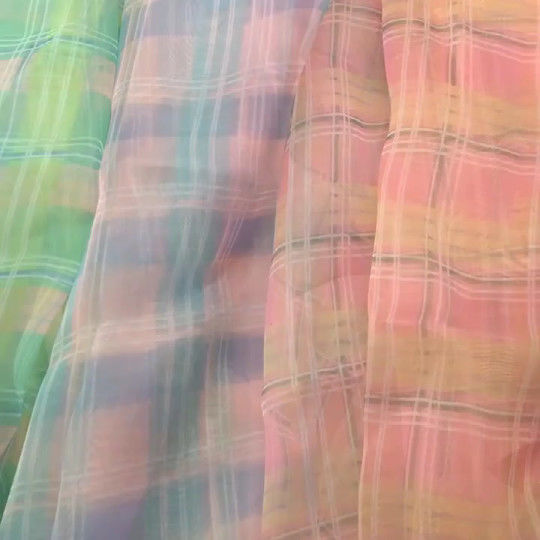150cm Wide Soft Blue Three-dimensional Star Print Chiffon Tulle fabric for Dresses